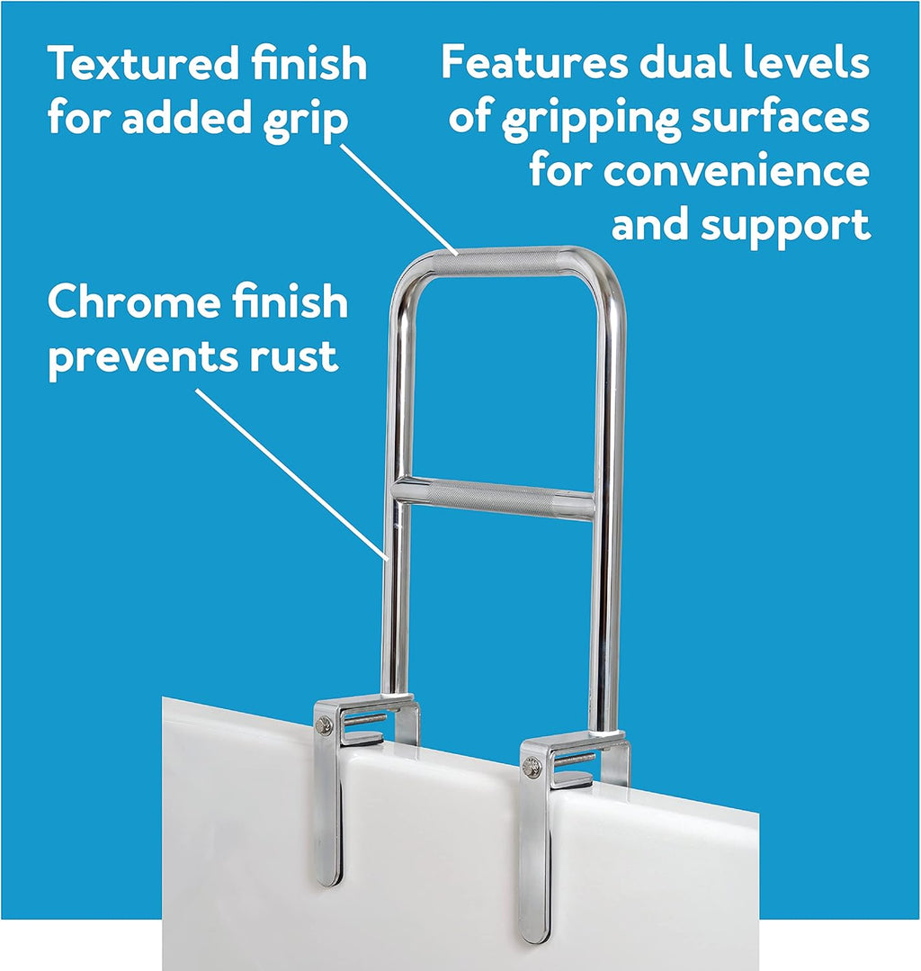 Carex Dual Level Bathtub Rail - Safe and Reliable Support for Your Bathroom