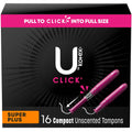 U by Kotex Click Compact Tampons Super Plus Absorbency, Unscented