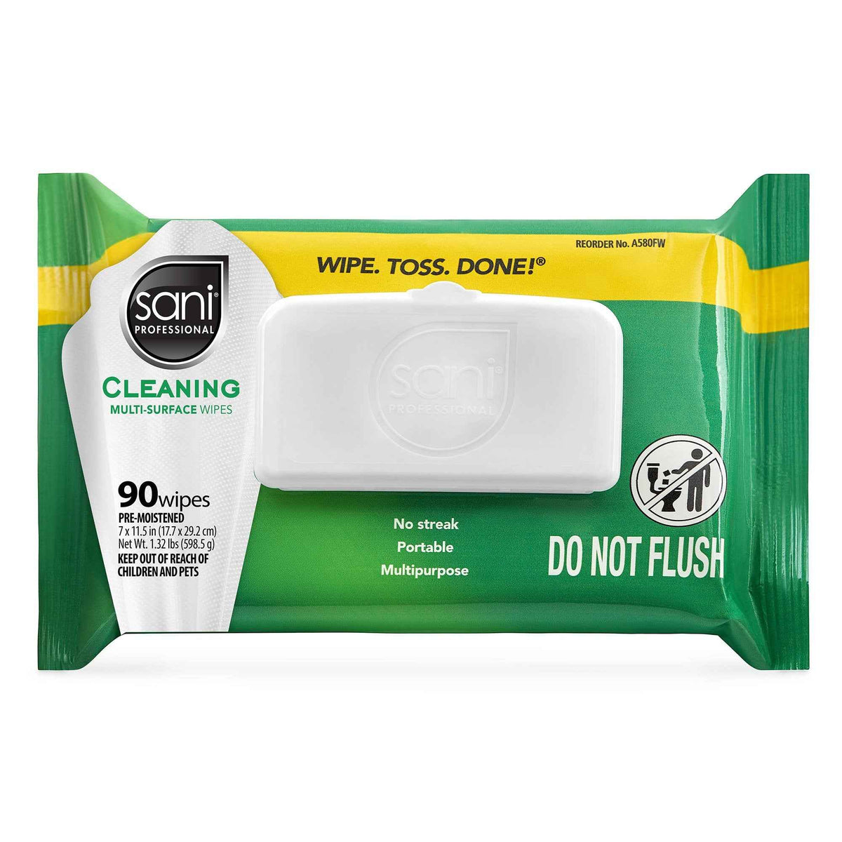 Sani Professional Multi-Surface Wipes Cleaner Premoistened Alcohol Based