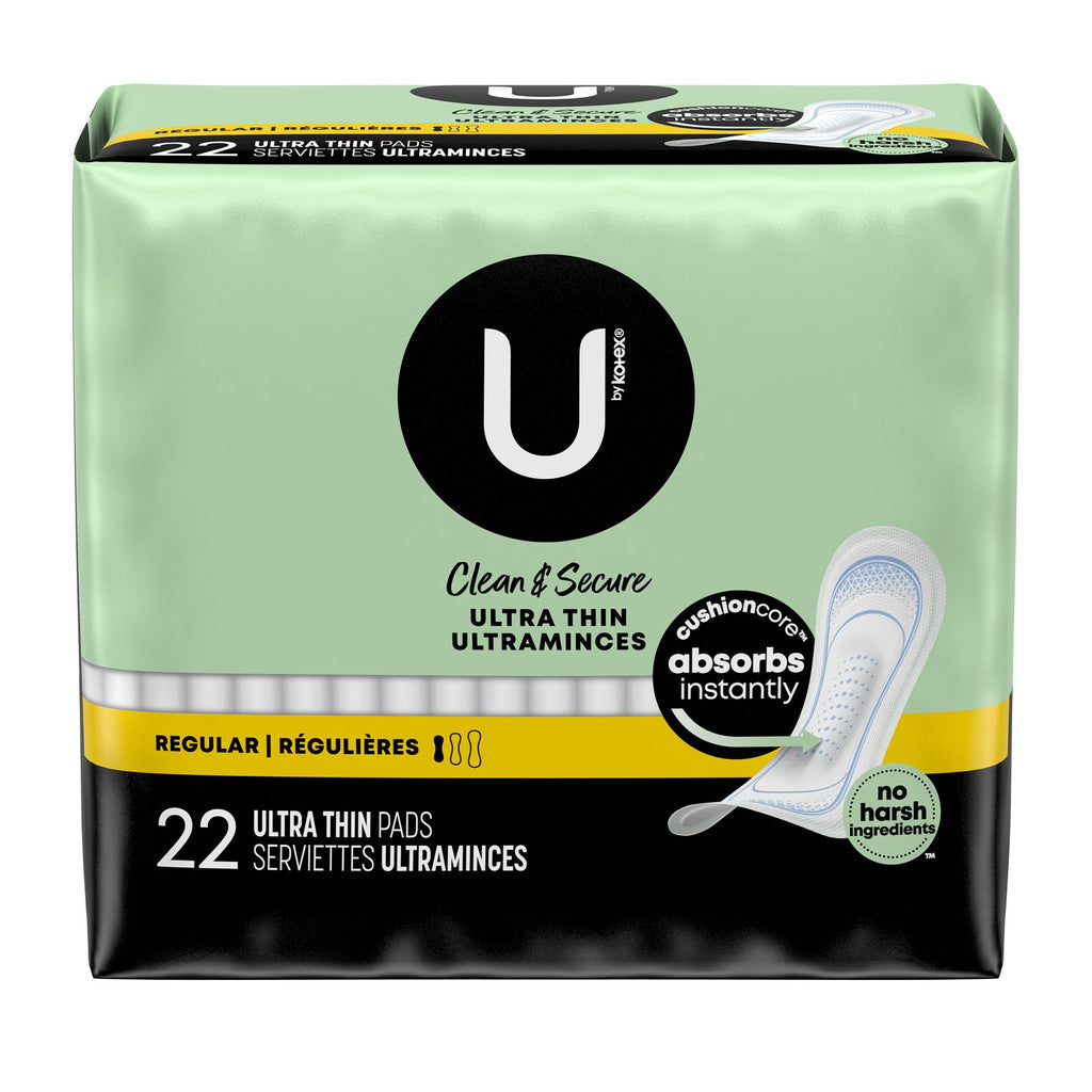 Feminine Pad U by Kotex Ultra Thin Regular Absorbency