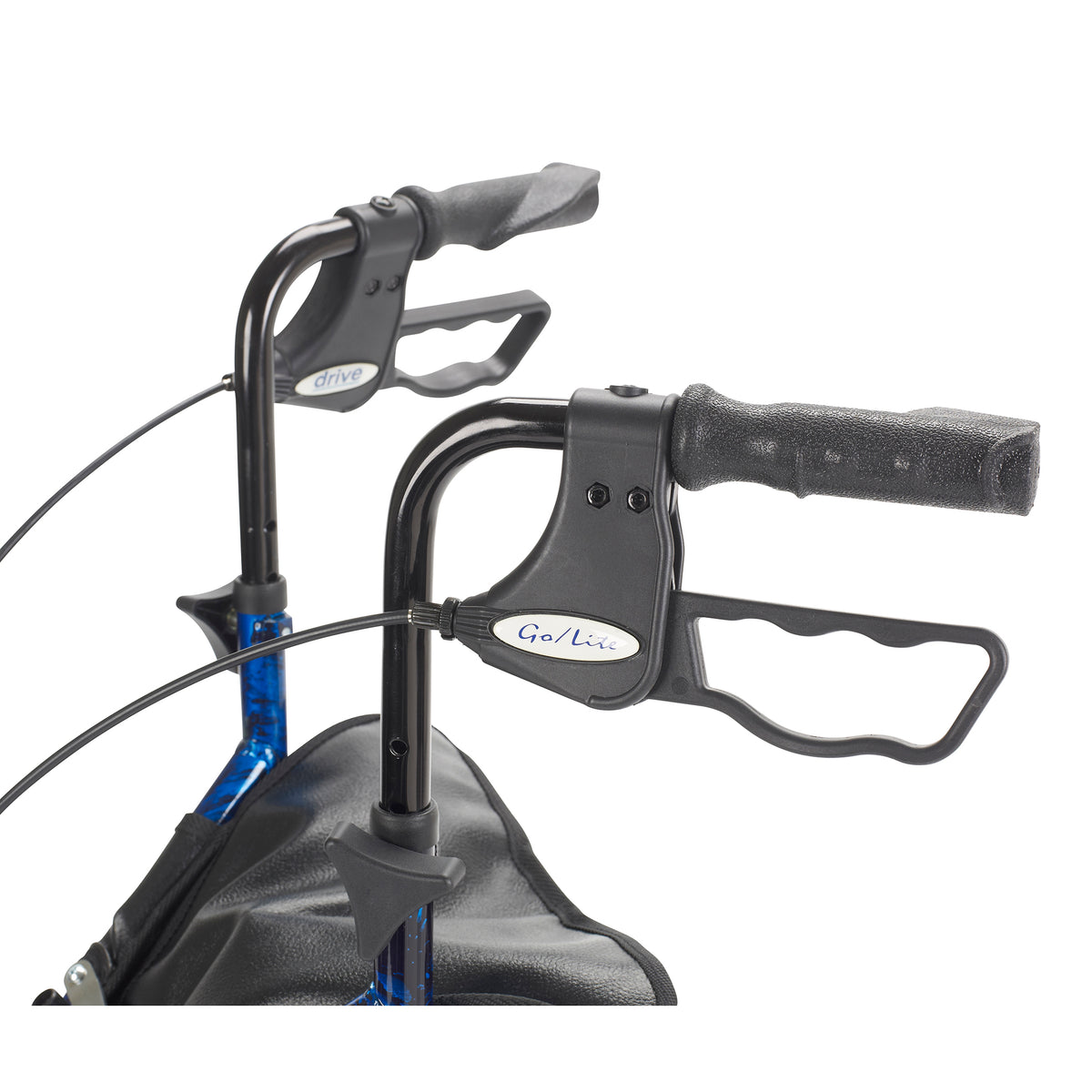 Drive Medical 3 Wheel Rollator Rolling Walker with Basket Tray and Pouch