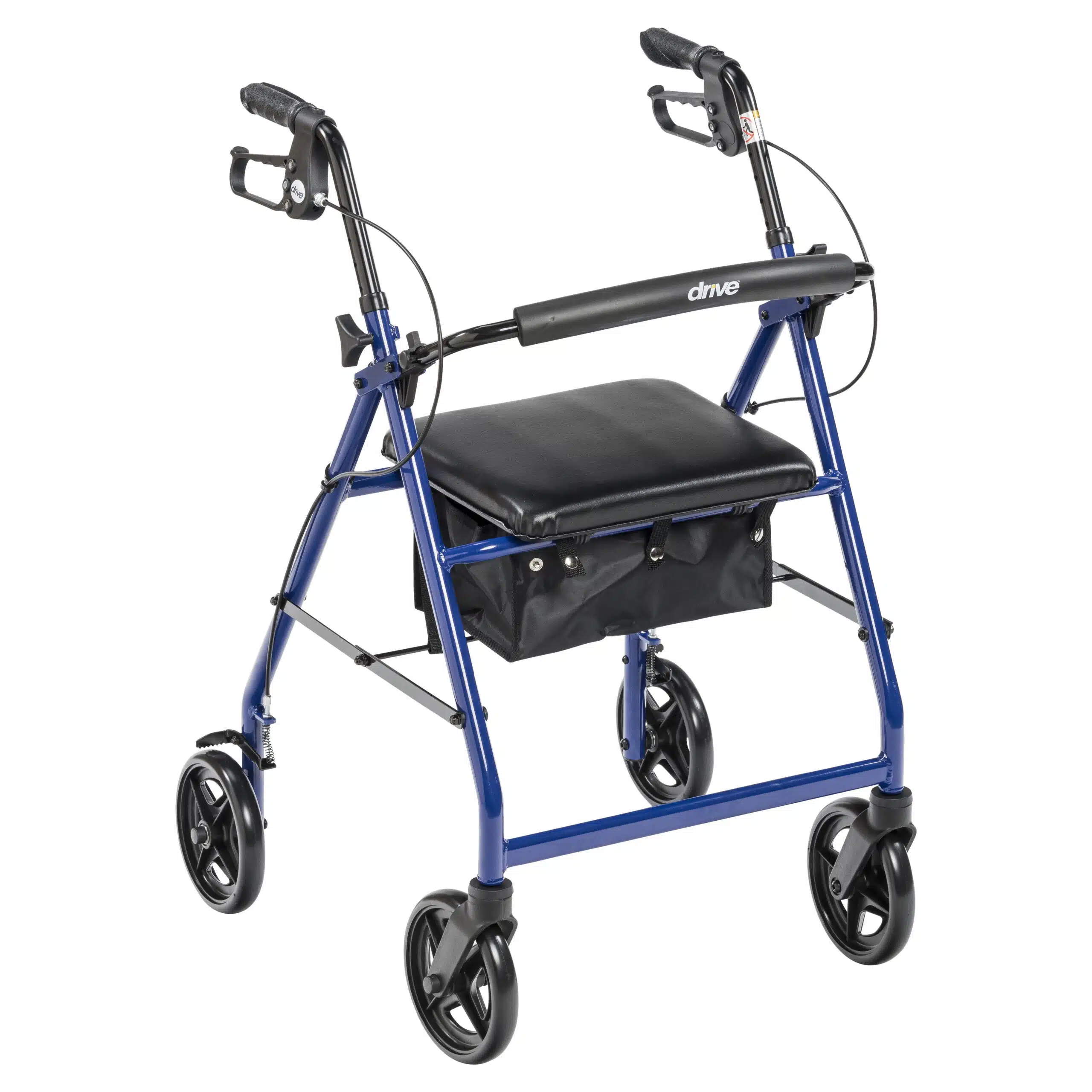 Drive Medical Aluminum Rollator Rolling Walker with Fold Up and Removable Back Support and Padded Seat Drive Medical Aluminum Rollator Rolling Walker with Fold Up and Removable Back Support and Padded Seat