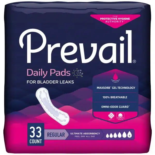 Prevail Daily Pads for Bladder Ultimate Absorbency