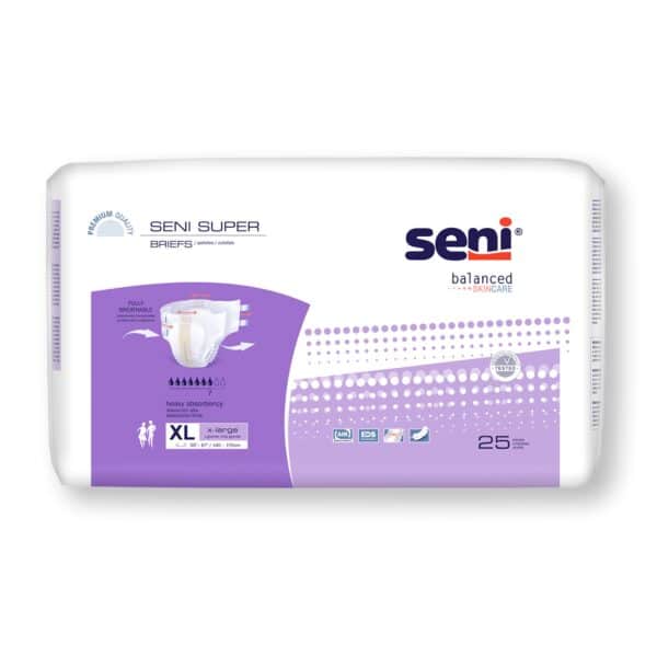 Seni Super Incontinence Briefs, Heavy Absorbency – Unisex Adult Disposable Diapers