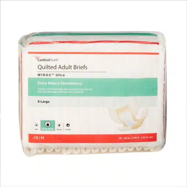 Cardinal Wings Ultra Quilted Incontinence Briefs, Heavy Absorbency