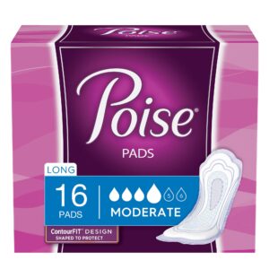 Poise Original Bladder Control Pads 12.2 Inch Long, Moderate Absorbency
