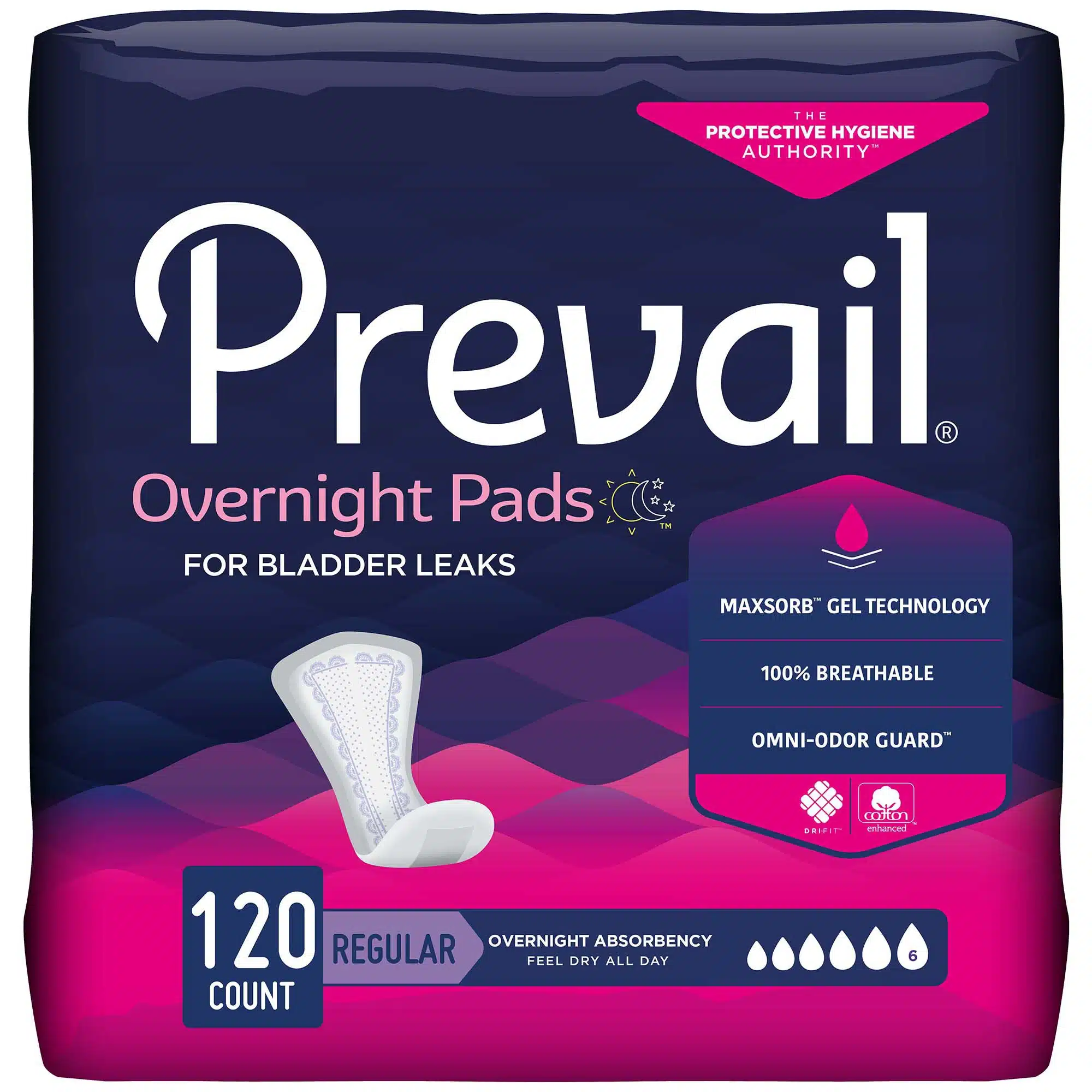 Prevail Overnight Pads for Bladder Leaks
