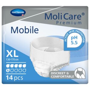 MoliCare Premium Mobile Absorbent Underwear, Moderate Absorbency – Pull On with Tear Away Seams