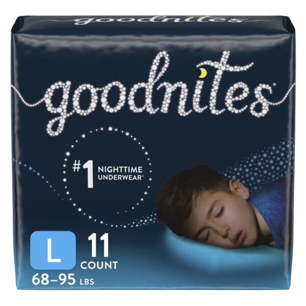 GoodNites Male Youth Absorbent Underwear, Pull On with Tear Away Seams
