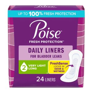 Poise Frsh Protection Bladder Control Liners for Women, Very Light Absorbency
