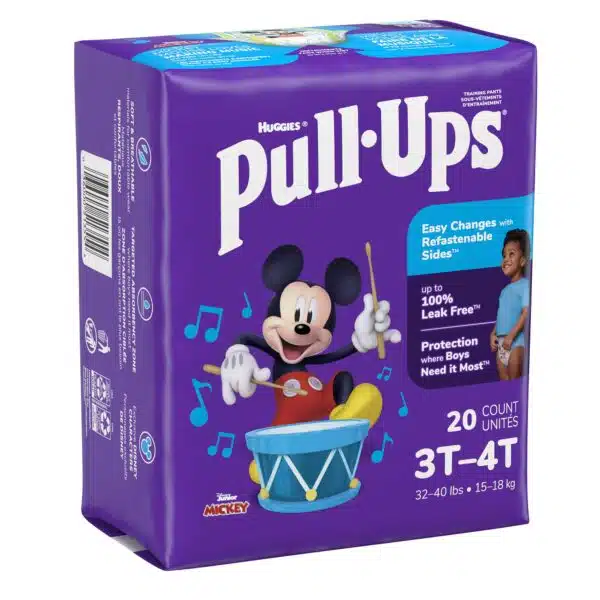 Pull-Ups Male Toddler Training Pants, Disposable – Heavy Absorbency