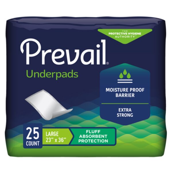 Prevail Disposable Underpads Extra Strong, Fluff Absorbent Protection