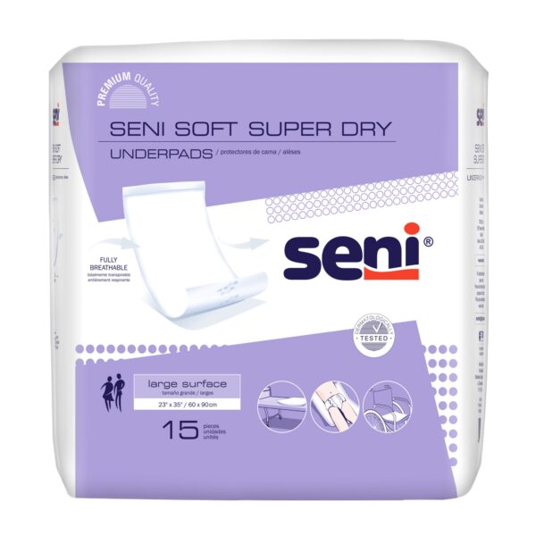 Seni Soft Super Dry Underpads, Light Absorbency