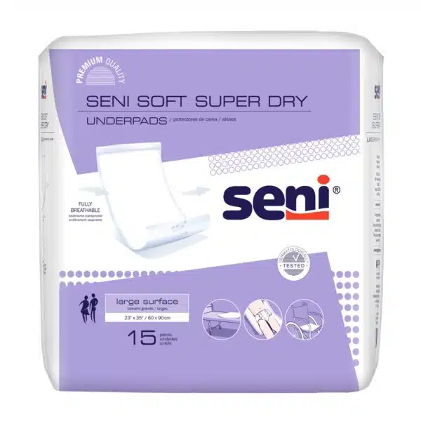 Seni Soft Super Dry Underpads, Light Absorbency