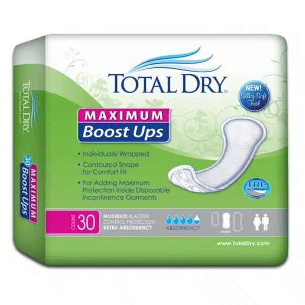 TotalDry Incontinence Booster Pads, Maximum Absorbency