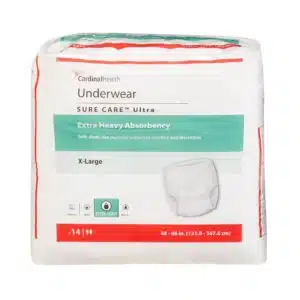 Cardinal Sure Care Plus Ultra Absorbent Underwear, Pull On with Tear Away Seams Heavy Absorbency Cardinal Sure Care Plus Ultra Absorbent Underwear, Pull On with Tear Away Seams Heavy Absorbency