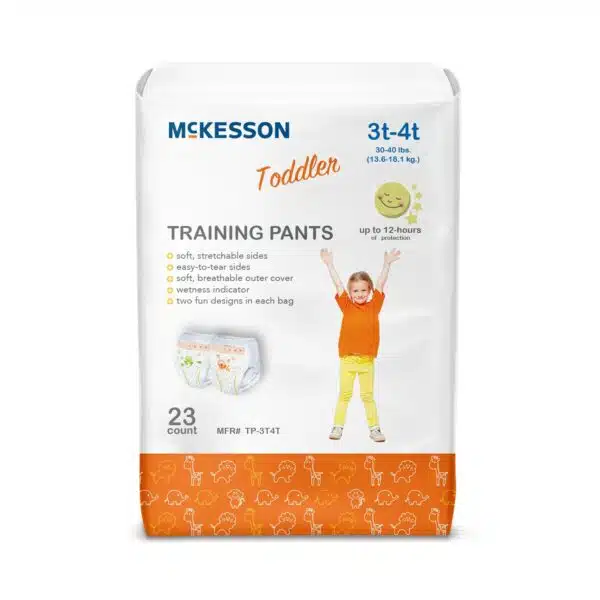 McKesson Toddler Training Pants, Heavy Absorbency – Pull On with Tear Away Seams