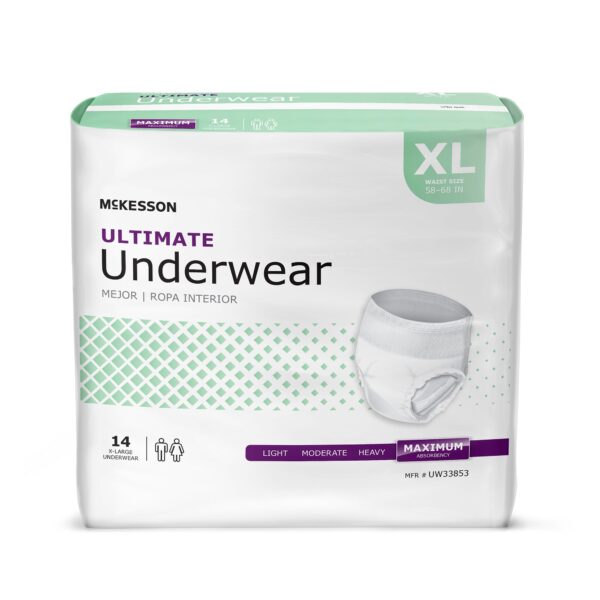McKesson Ultimate Incontinence Underwear, Maximum Absorbency