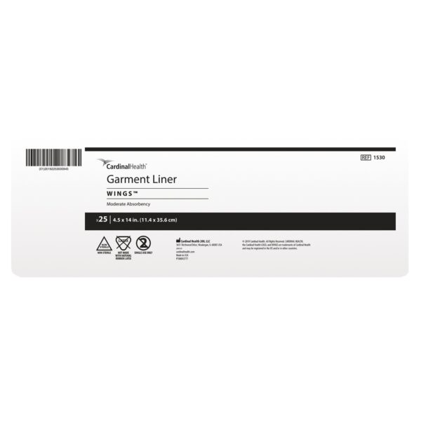Cardinal Wings Simplicity Garment Liners, Moderate Absorbency One Size Fits Most