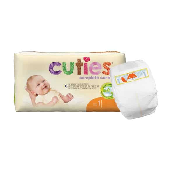 Cuties Complete Care Baby Diapers Disposable, Heavy Absorbency Unisex