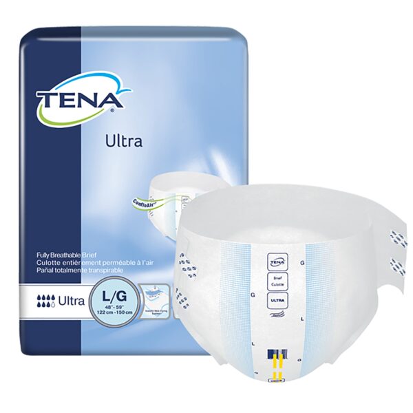 TENA Ultra Adult Incontinence Briefs, Heavy Absorbency