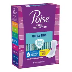Poise Fresh Protection Ultra Thin Bladder Control Pads Moderate Absorbency, 9.4 Inch Length