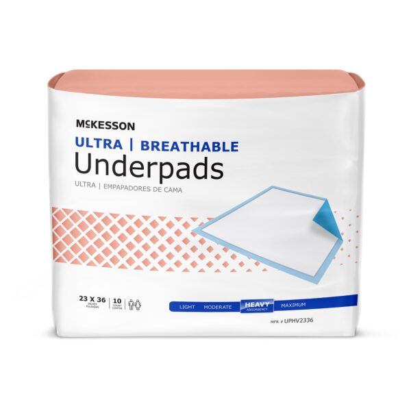 McKesson Ultra Breathable Underpads, Low Air Loss – Heavy Absorbency