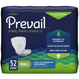 Prevail Daily Pant Liners Bladder Control Pads, Light Moderate Absorbency