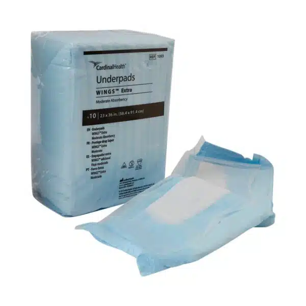 Cardinal Simplicity Disposable Extra Underpads, Fluff Moderate Absorbency