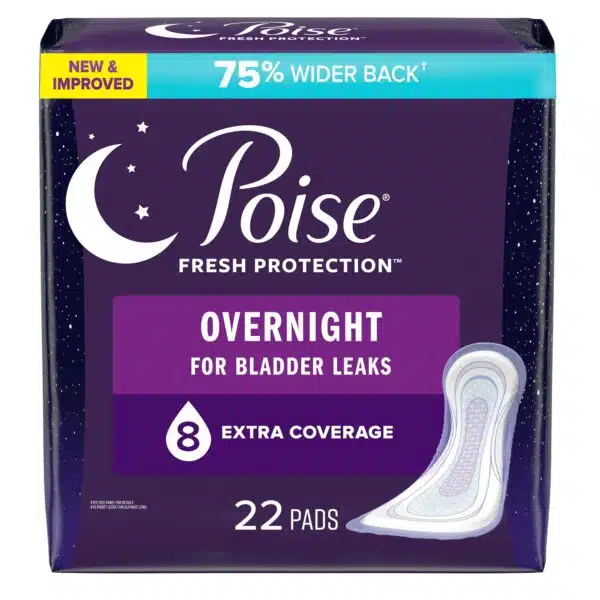 Poise Fresh Protection Overnight Pads, Heavy Absorbency 5.3 Inch Length