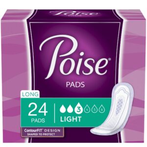 Poise Bladder Control Pads for Women Light Absorbency, One Size Fits Most