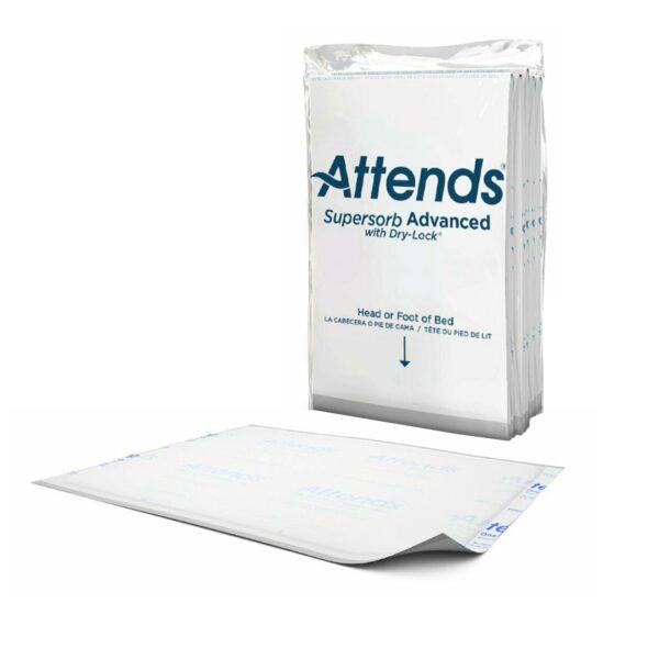 Attends Supersorb Advanced Underpads With Dry-Lock, With Heavy Absorbency