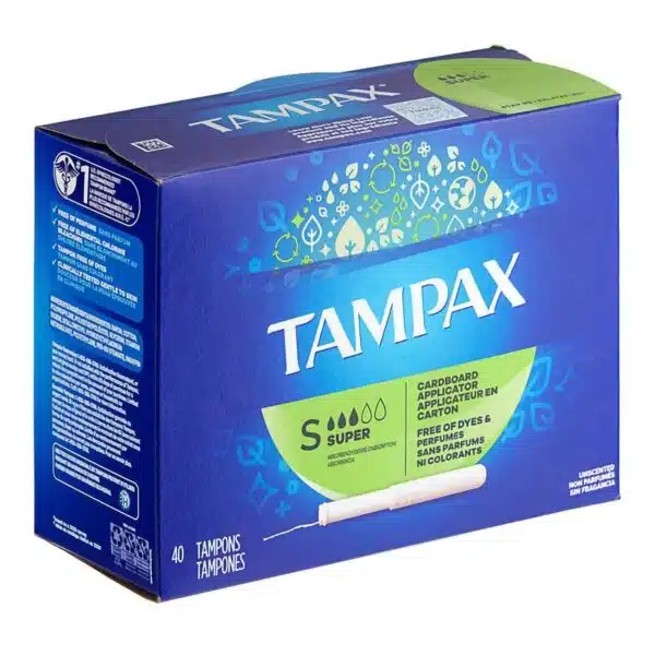 Tampax Super Absorbency Tampons, Cardboard Applicator