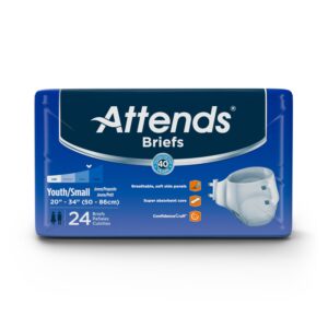 Attends Youth Small Disposable Briefs